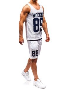 Men's Outfit T-shirt + Shorts Bolf White 100780