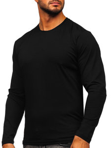 Men's Plain Long Sleeve Top Black Bolf 1209