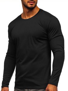 Men's Plain Long Sleeve Top Black Bolf 2088L