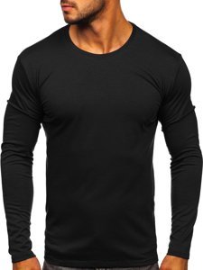 Men's Plain Long Sleeve Top Black Bolf 2088L