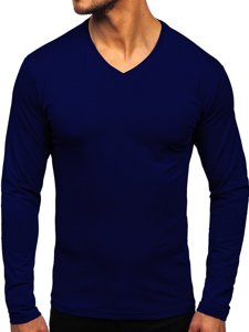 Men's Plain Long Sleeve Top Navy Blue Bolf 172008