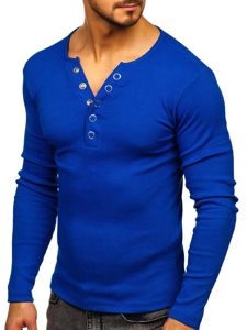 Men's Plain Long Sleeve Top Royal Blue Bolf 145362