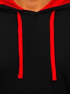 Men's Plain T-shirt Black-Red Bolf 08