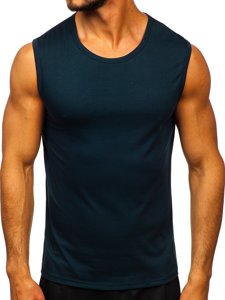 Men's Plain Tank Top Navy Blue Bolf 99001