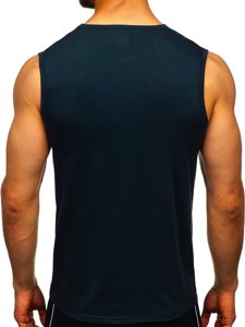 Men's Plain Tank Top Navy Blue Bolf 99001