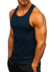 Men's Plain Tank Top Navy Blue Bolf 99002