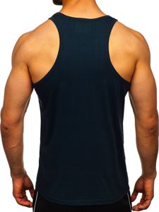 Men's Plain Tank Top Navy Blue Bolf 99002