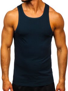 Men's Plain Tank Top Navy Blue Bolf 99003