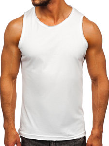 Men's Plain Tank Top White Bolf 1205