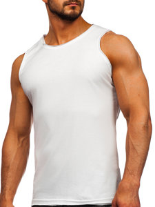 Men's Plain Tank Top White Bolf 1205