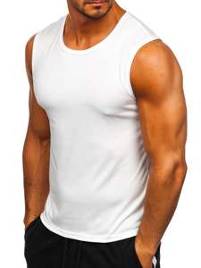 Men's Plain Tank Top White Bolf 99001