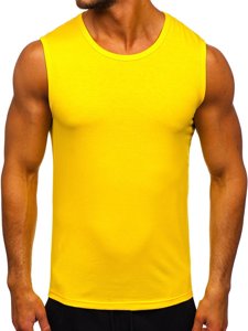 Men's Plain Tank Top Yellow Bolf 99001