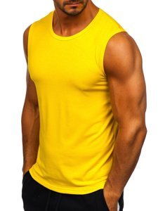 Men's Plain Tank Top Yellow Bolf 99001