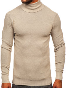 Men's Polo Neck Sweater Beige Bolf W2-20125