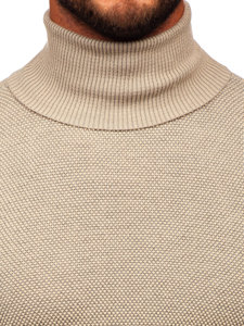 Men's Polo Neck Sweater Beige Bolf W2-20125