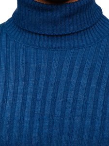 Men's Polo Neck Sweater Blue Bolf 4602