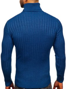 Men's Polo Neck Sweater Blue Bolf 4602