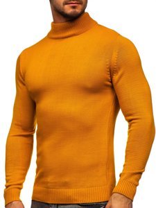 Men's Polo Neck Sweater Camel Bolf 4600