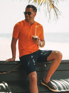 Men's Polo Shirt Orange Bolf GD02