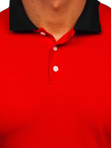 Men's Polo shirt Red-Black Bolf 0003