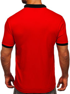 Men's Polo shirt Red-Black Bolf 0003