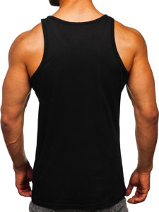 Men's Printed Boxer Tank Top Black Bolf 14838