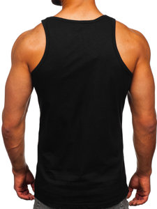 Men's Printed Boxer Tank Top Black Bolf 14840