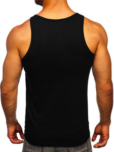 Men's Printed Boxer Tank Top Black Bolf 14841