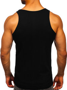 Men's Printed Boxer Tank Top Black Bolf 14844