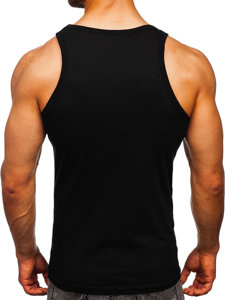 Men's Printed Boxer Tank Top Black Bolf 14848