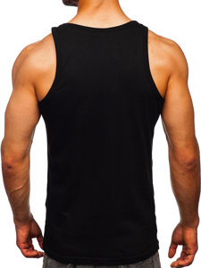 Men's Printed Boxer Tank Top Black Bolf 14850