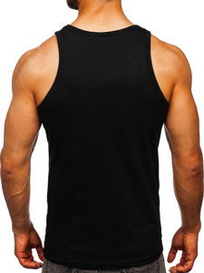 Men's Printed Boxer Tank Top Black Bolf 14852