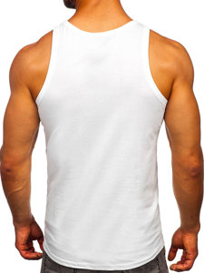 Men's Printed Boxer Tank Top White Bolf 14836