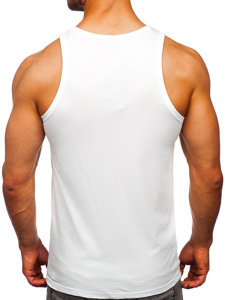 Men's Printed Boxer Tank Top White Bolf 14850