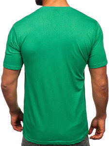 Men's Printed Cotton T-shirt Green Bolf 14759