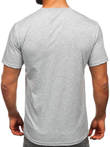 Men's Printed Cotton T-shirt Grey Bolf 14759