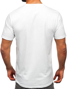 Men's Printed Cotton T-shirt White Bolf 14759