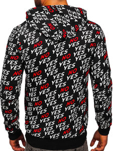 Men's Printed Hoodie Black Bolf 141013