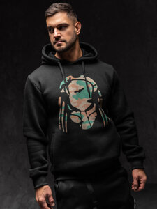 Men's Printed Hoodie Black Bolf 147048A