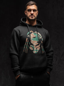 Men's Printed Hoodie Black Bolf 147048A