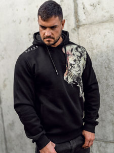 Men's Printed Hoodie Black Bolf 6136A