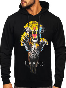 Men's Printed Hoodie Black Bolf 6139