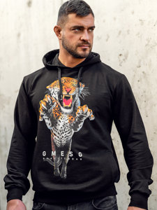 Men's Printed Hoodie Black Bolf 6139A