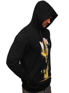 Men's Printed Hoodie Black Bolf 6141