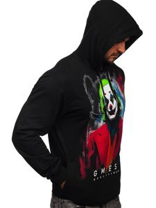 Men's Printed Hoodie Black Bolf 6161