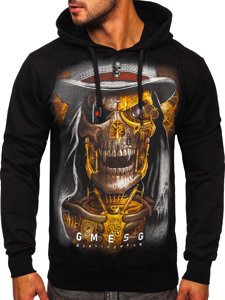 Men's Printed Hoodie Black Bolf 6167