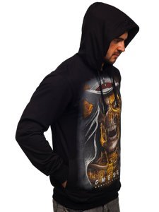 Men's Printed Hoodie Black Bolf 6167