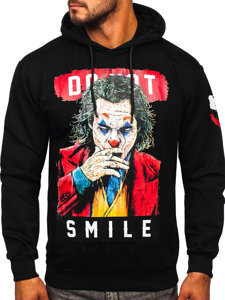 Men's Printed Hoodie Black Bolf 6384