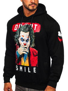 Men's Printed Hoodie Black Bolf 6384