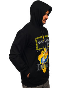 Men's Printed Hoodie Black Bolf 6416